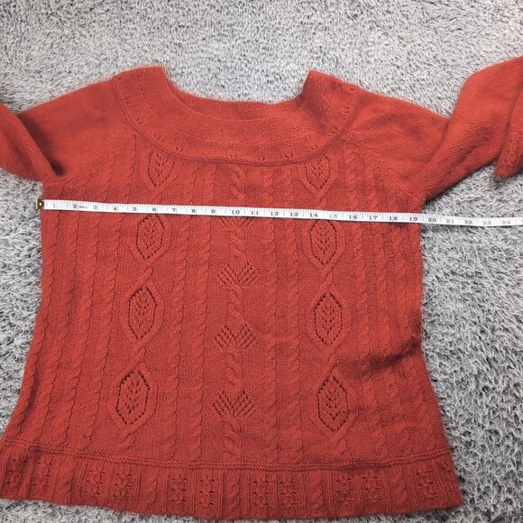 Eagles Eye Sweater Women Large Petite Bronze Wool Blend Mom Casual Pullover - Picture 2 of 6